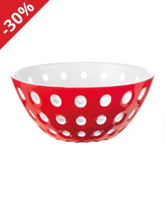 Bol rosu/alb din acril, 25 cm, colectia Le Murrine - GUZZINI